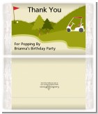 Golf Cart - Personalized Popcorn Wrapper Birthday Party Favors