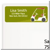 Golf Cart - Retirement Party Return Address Labels