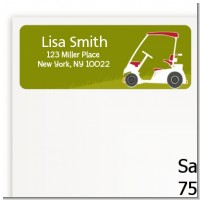 Golf Cart - Retirement Party Return Address Labels