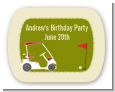 Golf Cart - Personalized Birthday Party Rounded Corner Stickers thumbnail