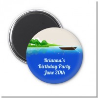 Gone Fishing - Personalized Birthday Party Magnet Favors