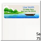 Gone Fishing - Retirement Party Return Address Labels