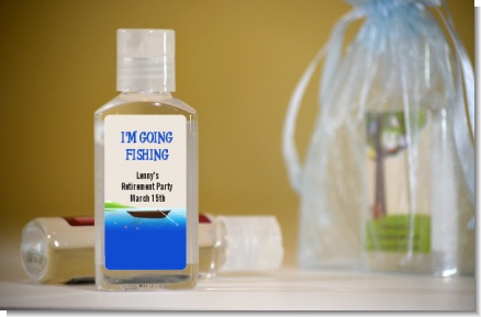 Gone Fishing - Personalized Birthday Party Hand Sanitizers Favors