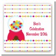 Gumball - Square Personalized Birthday Party Sticker Labels thumbnail