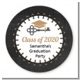 Grad Keys to Success - Round Personalized Graduation Party Sticker Labels thumbnail