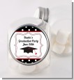 Graduation Cap Black & Red - Personalized Graduation Party Candy Jar thumbnail