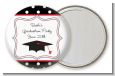 Graduation Cap Black & Red - Personalized Graduation Party Pocket Mirror Favors thumbnail