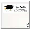 Graduation Cap Black - Graduation Party Return Address Labels thumbnail