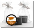 Graduation Cap Orange - Graduation Party Black Candle Tin Favors thumbnail