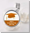 Graduation Cap Orange - Personalized Graduation Party Candy Jar thumbnail