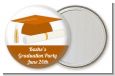 Graduation Cap Orange - Personalized Graduation Party Pocket Mirror Favors thumbnail