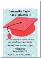 Graduation Cap Red - Graduation Party Petite Invitations