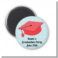 Graduation Cap Red - Personalized Graduation Party Magnet Favors thumbnail