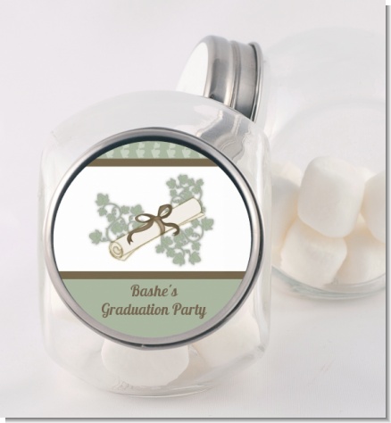 Graduation Diploma - Personalized Graduation Party Candy Jar