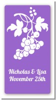 Grapes - Custom Rectangle Bridal Shower Sticker/Labels