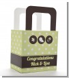Modern Baby Green Polka Dots - Personalized Baby Shower Favor Boxes thumbnail