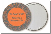 Grey & Orange - Personalized Bridal Shower Pocket Mirror Favors