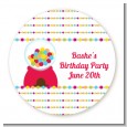Gumball - Round Personalized Birthday Party Sticker Labels thumbnail