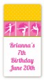 Gymnastics - Custom Rectangle Birthday Party Sticker/Labels thumbnail