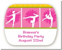 Gymnastics - Personalized Birthday Party Rounded Corner Stickers