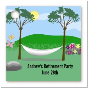Hammock - Personalized Retirement Party Card Stock Favor Tags
