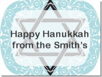 Hanukkah Charm - Personalized Hanukkah Rounded Corner Stickers