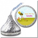 Happy Bee Day - Hershey Kiss Birthday Party Sticker Labels