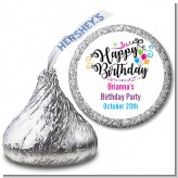 Happy Birthday - Hershey Kiss Birthday Party Sticker Labels