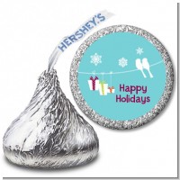 Happy Holidays on a String - Hershey Kiss Christmas Sticker Labels