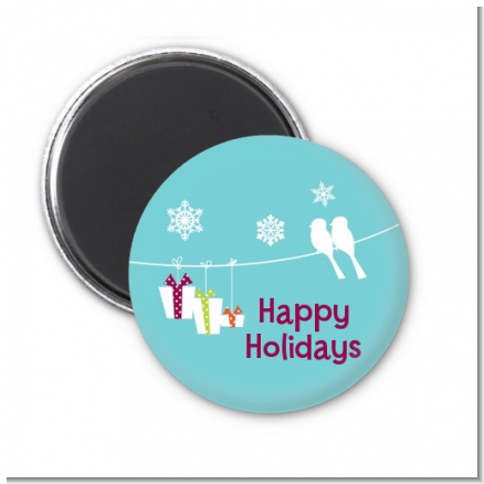 Happy Holidays on a String - Personalized Christmas Magnet Favors