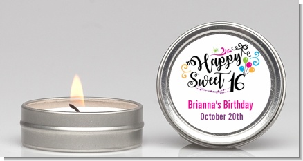 Happy Sweet 16 - Birthday Party Candle Favors