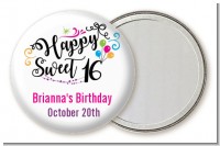 Happy Sweet 16 - Personalized Birthday Party Pocket Mirror Favors