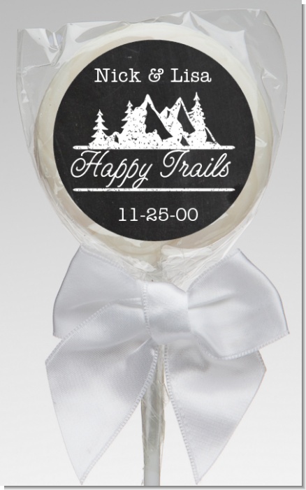 Happy Trails - Personalized Bridal Shower Lollipop Favors