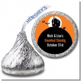 Haunted House - Hershey Kiss Halloween Sticker Labels