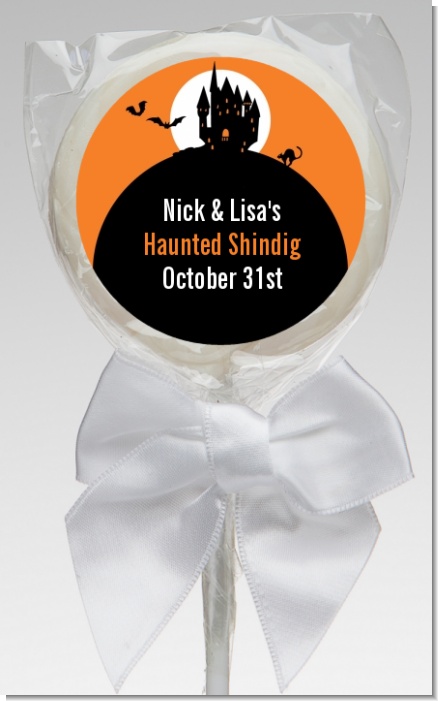 Haunted House - Personalized Halloween Lollipop Favors