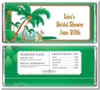 Hawaiian Luau - Personalized Bridal Shower Candy Bar Wrappers