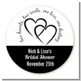 Hearts & Soul - Round Personalized Bridal Shower Sticker Labels thumbnail