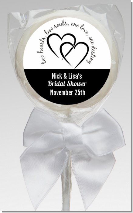 Hearts & Soul - Personalized Bridal Shower Lollipop Favors