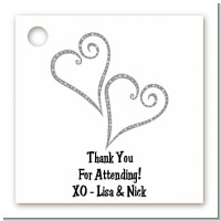 Hearts - Personalized Bridal Shower Card Stock Favor Tags