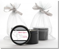 Hearts - Bridal Shower Black Candle Tin Favors