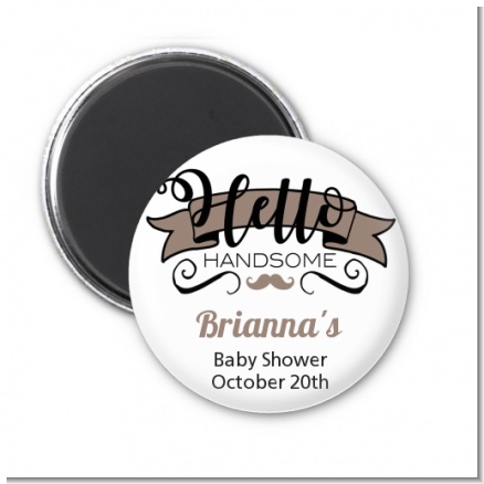 Hello Handsome - Personalized Baby Shower Magnet Favors