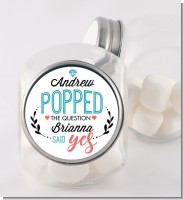 He Popped The Question - Personalized Bridal Shower Candy Jar