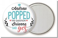He Popped The Question - Personalized Bridal Shower Pocket Mirror Favors