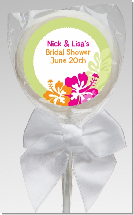 Hibiscus - Personalized Bridal Shower Lollipop Favors