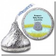 Hippopotamus Boy - Hershey Kiss Baby Shower Sticker Labels thumbnail