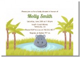 Hippopotamus Boy - Baby Shower Petite Invitations