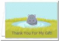 Hippopotamus Boy - Baby Shower Thank You Cards