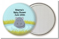 Hippopotamus Boy - Personalized Baby Shower Pocket Mirror Favors