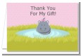 Hippopotamus Girl - Baby Shower Thank You Cards thumbnail
