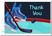 Hockey - Birthday Party Thank You Cards